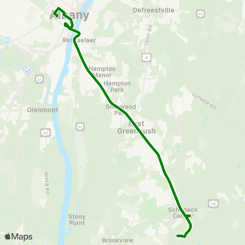 CDTA Albany - Schodack map