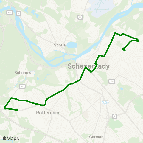 CDTA Van Vranken Ave - Broadway map