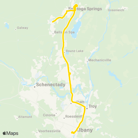 CDTA Northway Xpress map