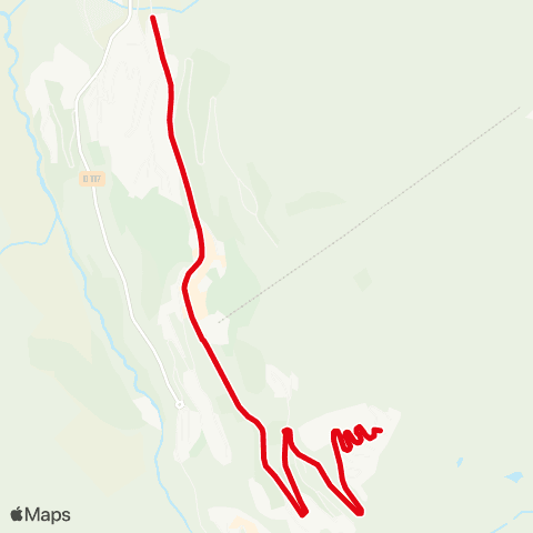 Navettes Cœur de Tarentaise Circuit de Reberty map