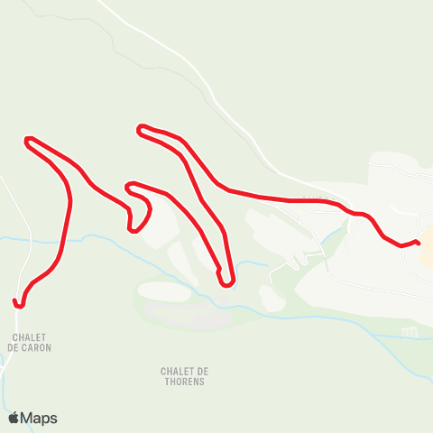 Navettes Cœur de Tarentaise Navette Gare routière - Parking P3 / P4 map