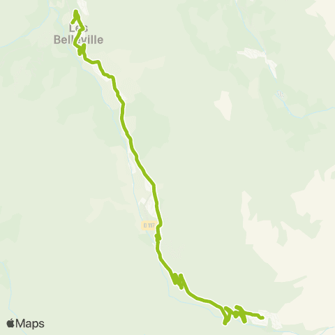 Navettes Cœur de Tarentaise Navette Saint Martin - Val Thorens map