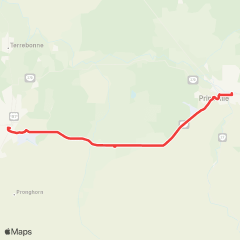 Cascades East Transit Redmond / Prineville map