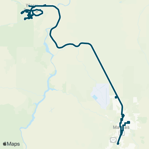 Cascades East Transit Warm Springs / Simnasho map