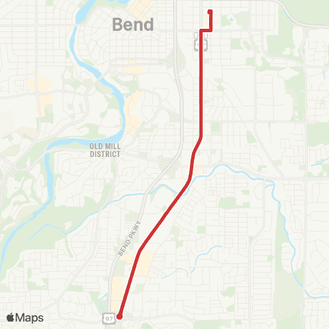 Cascades East Transit South 3rd Street map