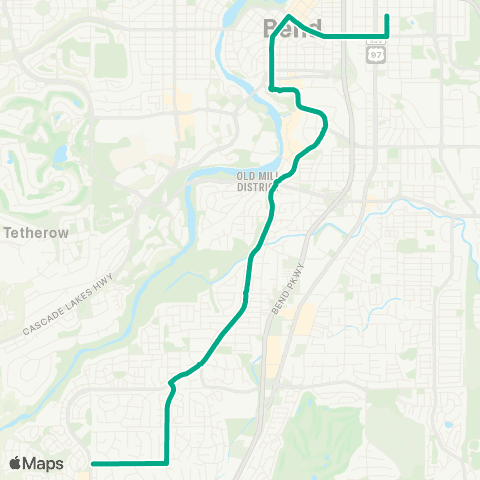 Cascades East Transit Brookswood map