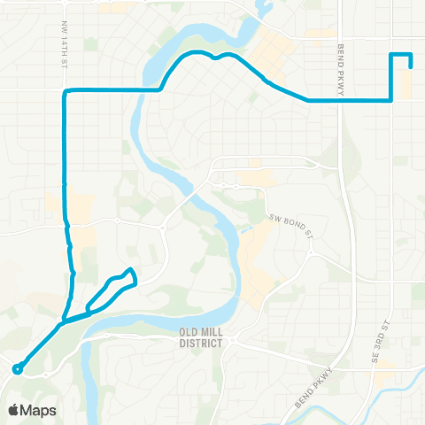 Cascades East Transit Galveston / 14th map