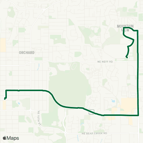 Cascades East Transit Greenwood map