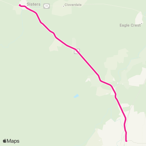 Cascades East Transit Sisters / Bend map