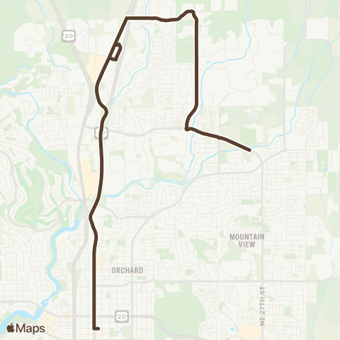 Cascades East Transit 18th Street / Empire Avenue map