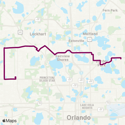 LYNX Winter Park / Pine Hills map