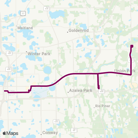 LYNX E. Colonial Dr / UCF map