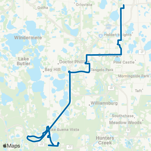 LYNX Disney Direct / Rio Grande Ave map