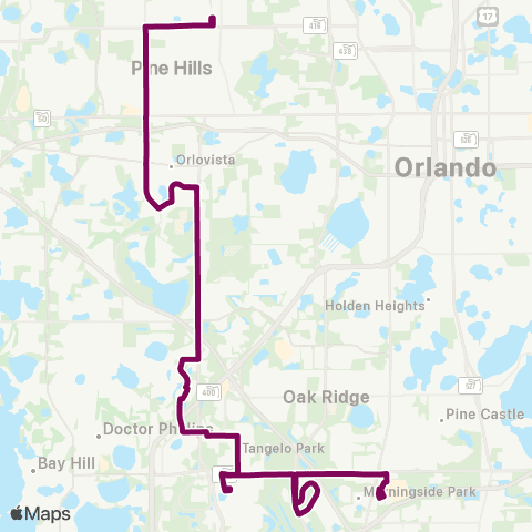 LYNX Pine Hills / Florida Mall map