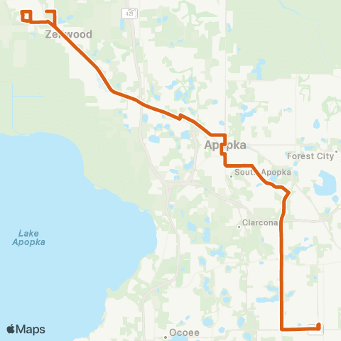 LYNX Hiawassee Rd / Apopka / Zellwood map