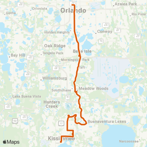 LYNX S. Orange Ave / Kissimmee map