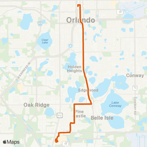 LYNX S. Orange Ave / Florida Mall map