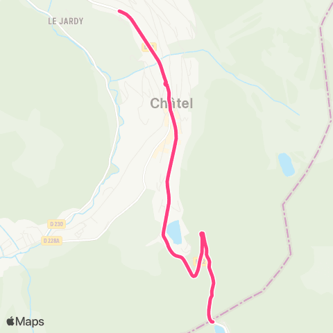 Châtel Bus Les Grandes Mouilles / Ctre village / Vonnes map
