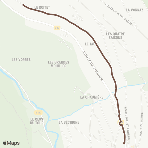 Châtel Bus Centre village / Le Roitet map