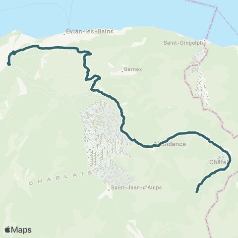 Châtel Bus Employés Saem map