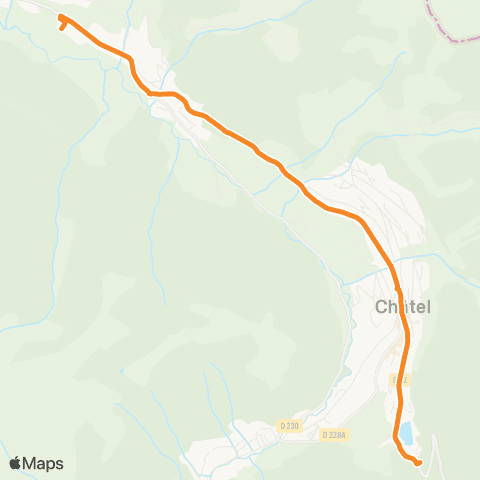 Châtel Bus TC de la Panthiaz - Église - Gabelou map
