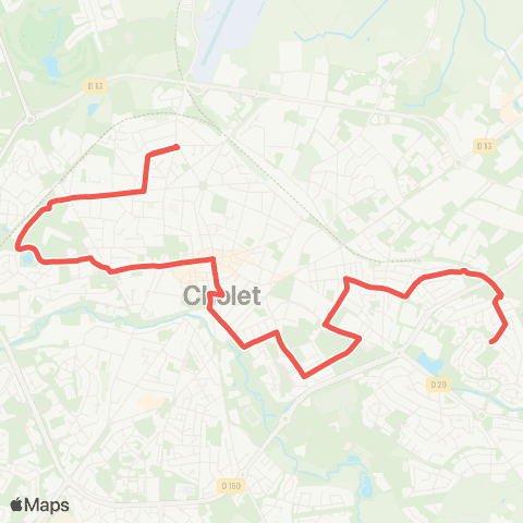 Choletbus Croix Blanche - Verger map