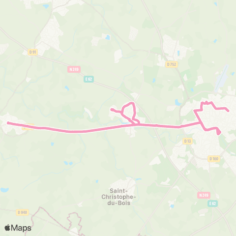 Choletbus La Romagne - La Séguinière - Cholet map