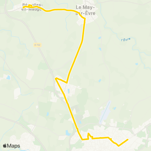 Choletbus Bégrolles - Le May - St Léger - Cholet map