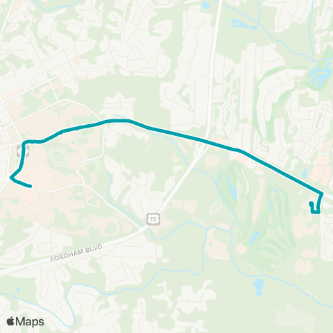Chapel Hill Transit FCX - Friday Center map