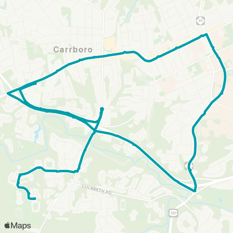 Chapel Hill Transit Carrboro / Dtwn CH / Jones Ferry Rd map