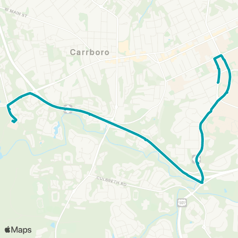 Chapel Hill Transit JFX - Jones Ferry Road map