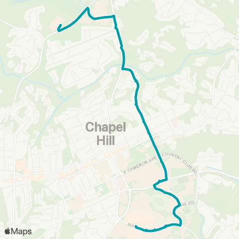 Chapel Hill Transit NU - RR Lot / UNC Hospitals map