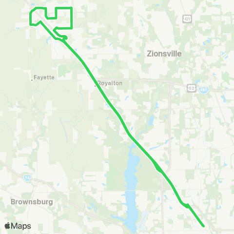 CIRTA Whitestown Connector map