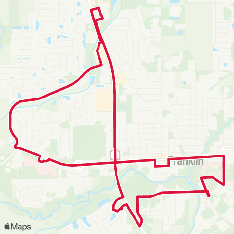 Access Johnson County Franklin Connector West map