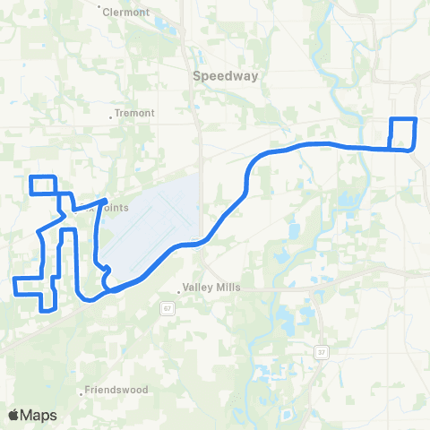 CIRTA Plainfield Exp Connector Saturday Around map