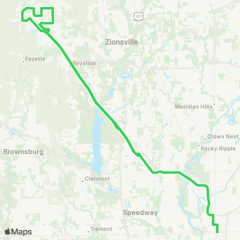 CIRTA Whitestown Express Connector map