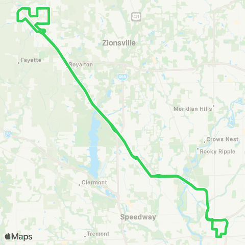 CIRTA Whitestown Express Connector Around map