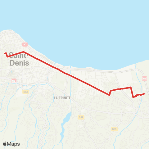 Citalis Stade de l'E.<>Hôtel de ville de St Denis map