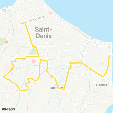 Citalis Parc aquatique<>Hôtel de ville de St Denis map