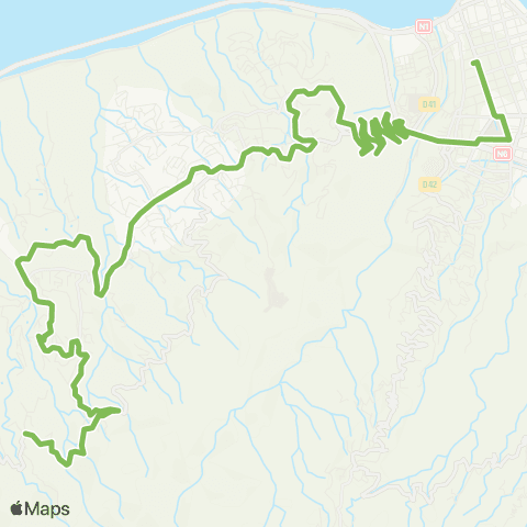 Citalis Montagne 16<>Hôtel de ville de St Denis map