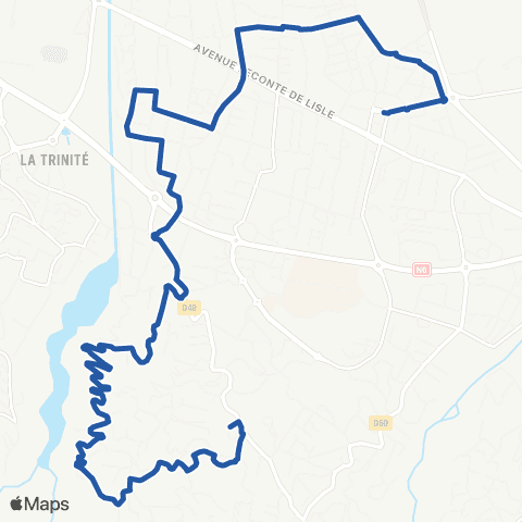 Citalis Bois de Nèfles (Petit Pont)<>Station Chaudron map
