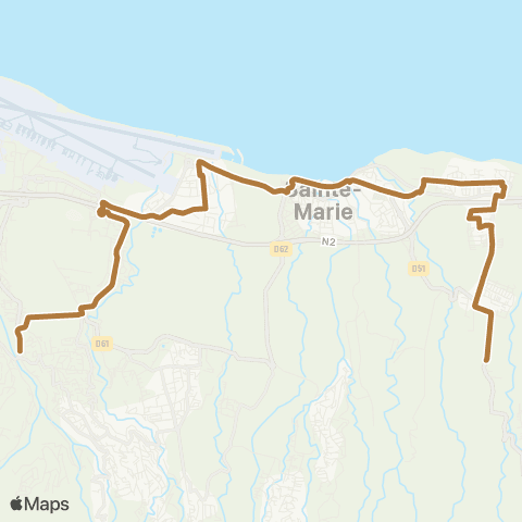 Citalis Capitaine<>Rivière des Pluies map