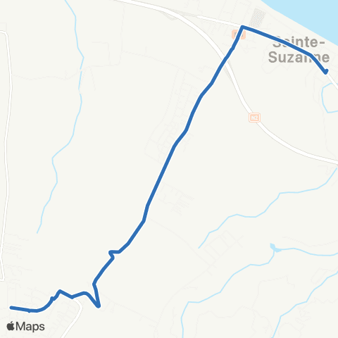 Citalis ZAC Bagatelle<>Hôtel de ville de Ste Suzanne map