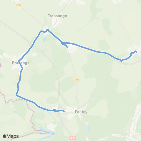 TeMo'B (Citéline) Angevillers Place <-> Fontoy Collège map