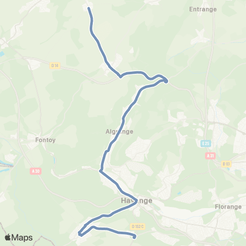 TeMo'B (Citéline) Rochonvillers Ctre <-> Hayange Hurlevent map