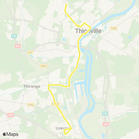 TeMo'B (Citéline) Uckange Rte de Metz <-> Thionville Bel Air map