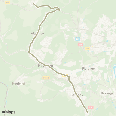 TeMo'B (Citéline) Fameck Budange<-> Angevillers Place map