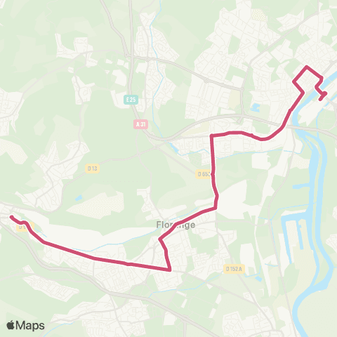 TeMo'B (Citéline) Hayange Esplanade <-> Thionville Gare SNCF map