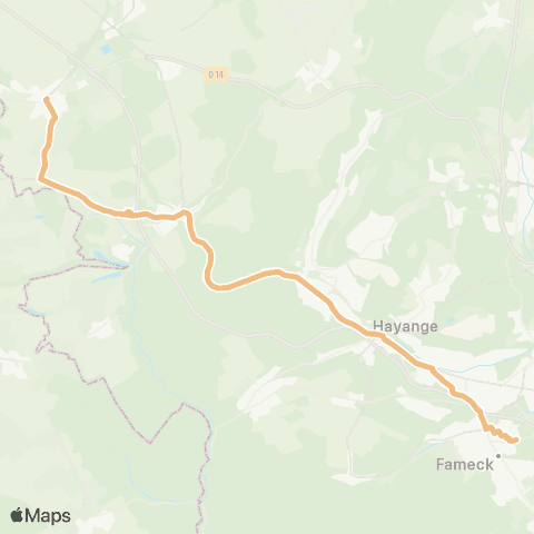 TeMo'B (Citéline) Boulange Croix <-> Fameck Lycée St Exupéry map