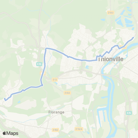 TeMo'B (Citéline) Manom Pl. <-> Hayange l.E.P Maryse Bastié map